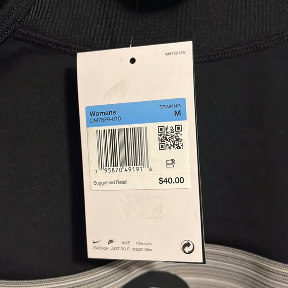 NWT Nike Pro Dri-Fit Black Sports Bra - Picture 12 of 12